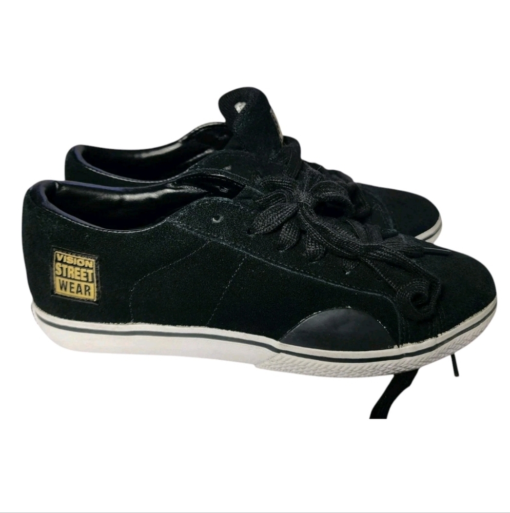 Vision Street Wear Suede Low Top Shoes Sneakers Skate Black Size 7.5 Sneaker
